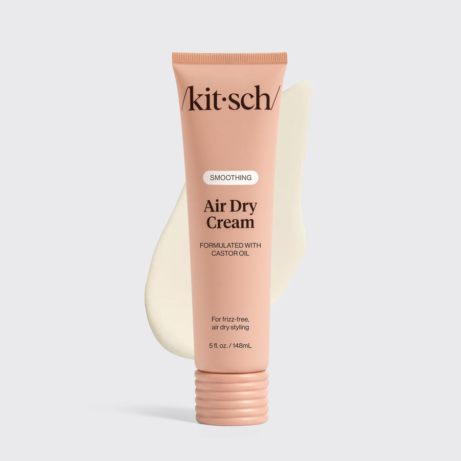 KITSCH Smoothing Air Dry Cream — hero product shot — Enhances the appearance of natural texture and locks down frizz for up to 24 hours — lightweight, leave-in cream for effortless, heat-free styling