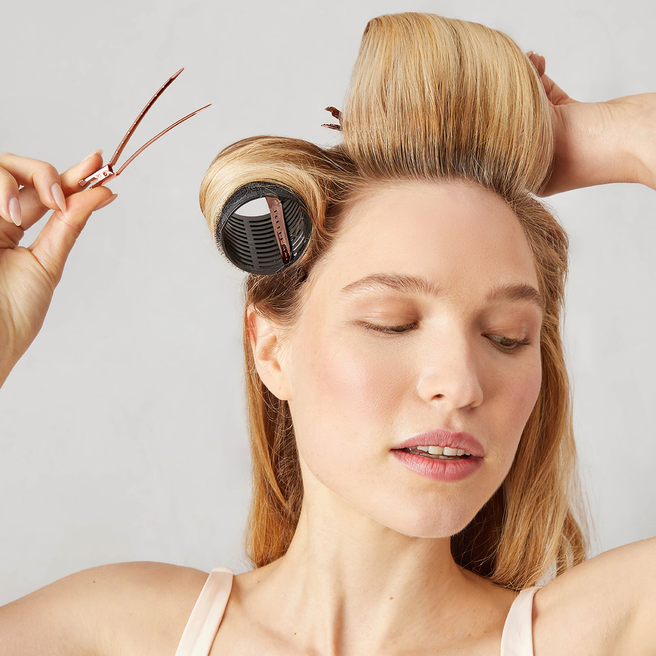 ヘアローラー＋スタイリング・ヘアクリップ・バンドル