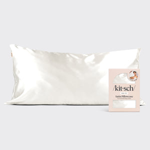 Satin Pillowcase in Ivory - King