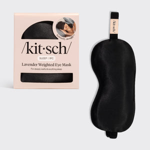 Masque pour les yeux en satin pondéré à la lavande