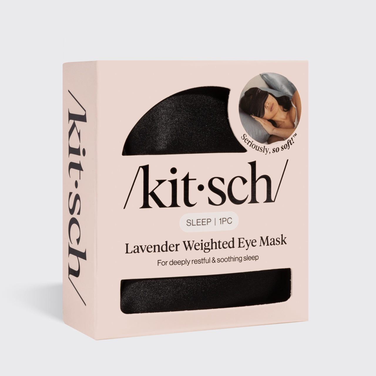 Masque pour les yeux en satin pondéré à la lavande