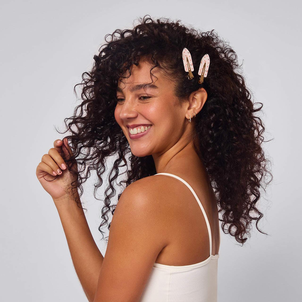 Cherry Print Creaseless Clips 4pc Set