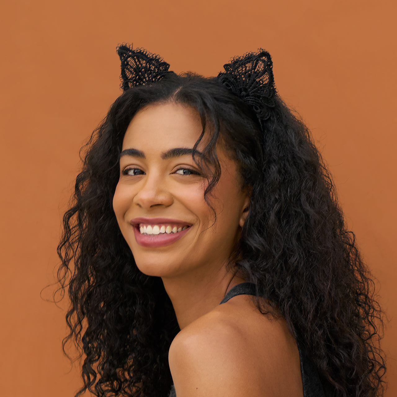 Black Cat Lace Headband & Mask