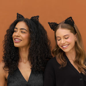 Black Cat Lace Headband & Mask