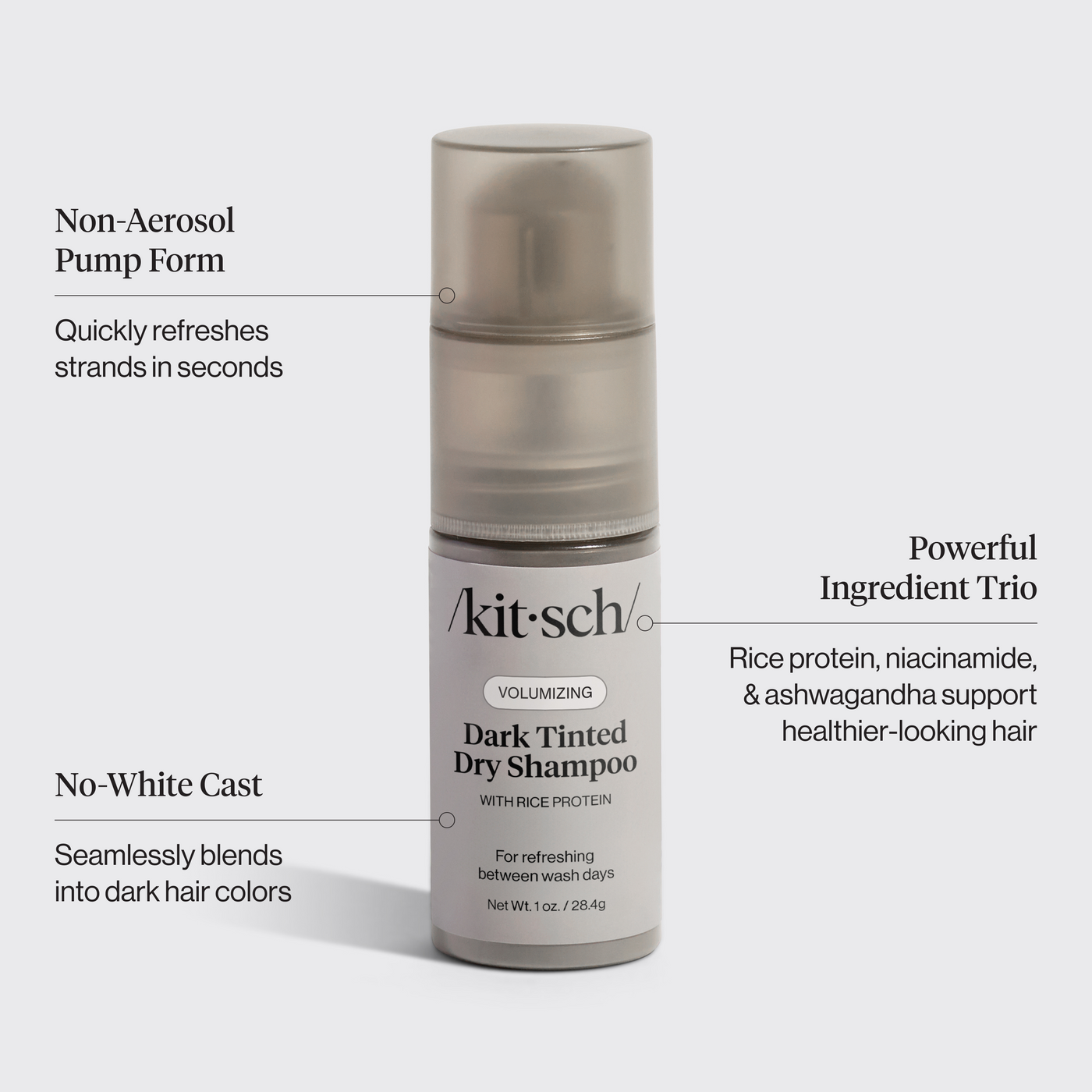 ボリュームアップ ライスプロテイン ドライシャンプー（ポンプ付）-黒髪用