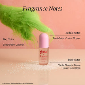 The Grinch x Kitsch Whoville Cookies Hair Perfume creative lifestyle product shot