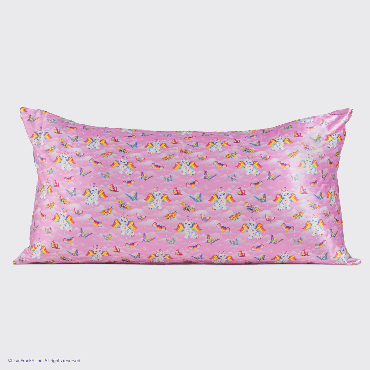 Lisa Frank x Kitsch Taie d'oreiller en satin Angel Kitty™ - King