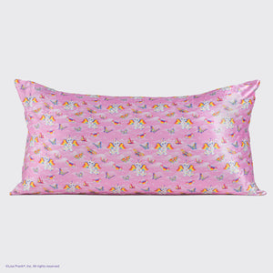 Lisa Frank x Kitsch Taie d'oreiller en satin Angel Kitty™ - King