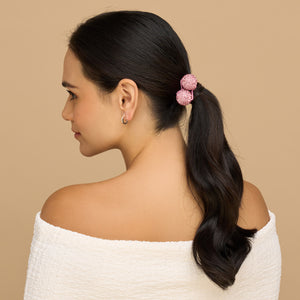 Rote und rosa Bubble-Haarbänder