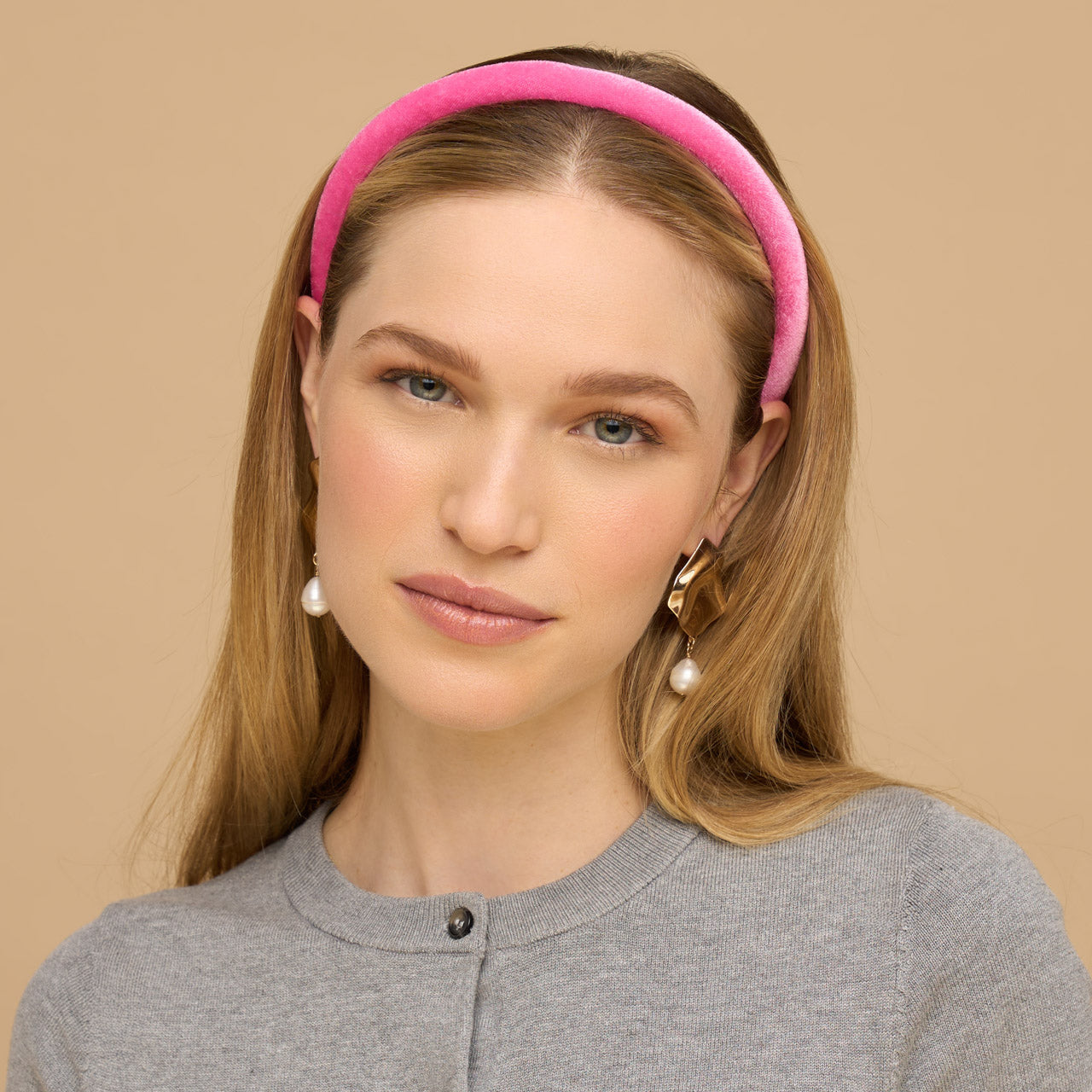 빨강, 분홍, 초록 벨벳 헤어밴드