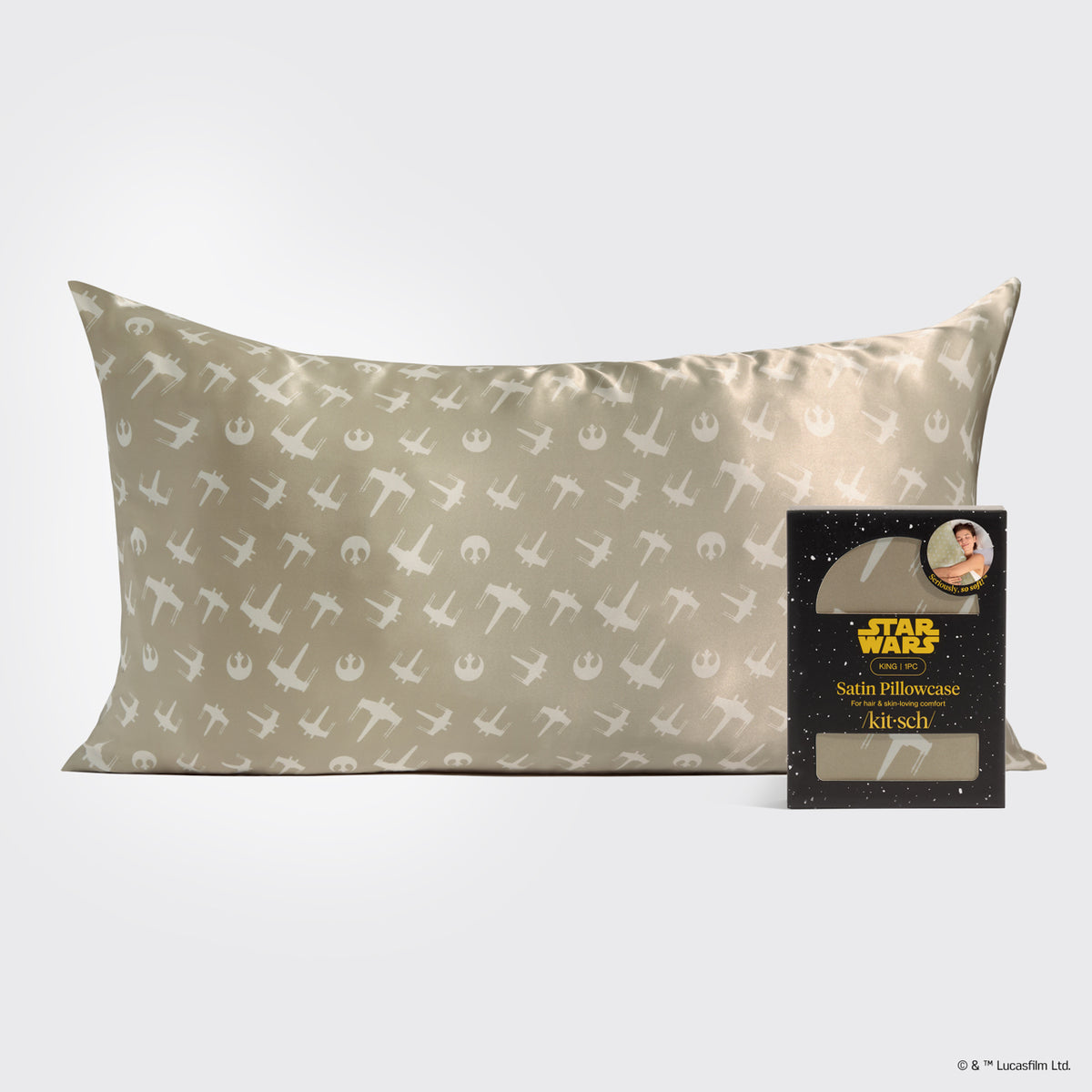 Star Wars x Kitsch Rebel Alliance Satin Pillowcase — King — hero