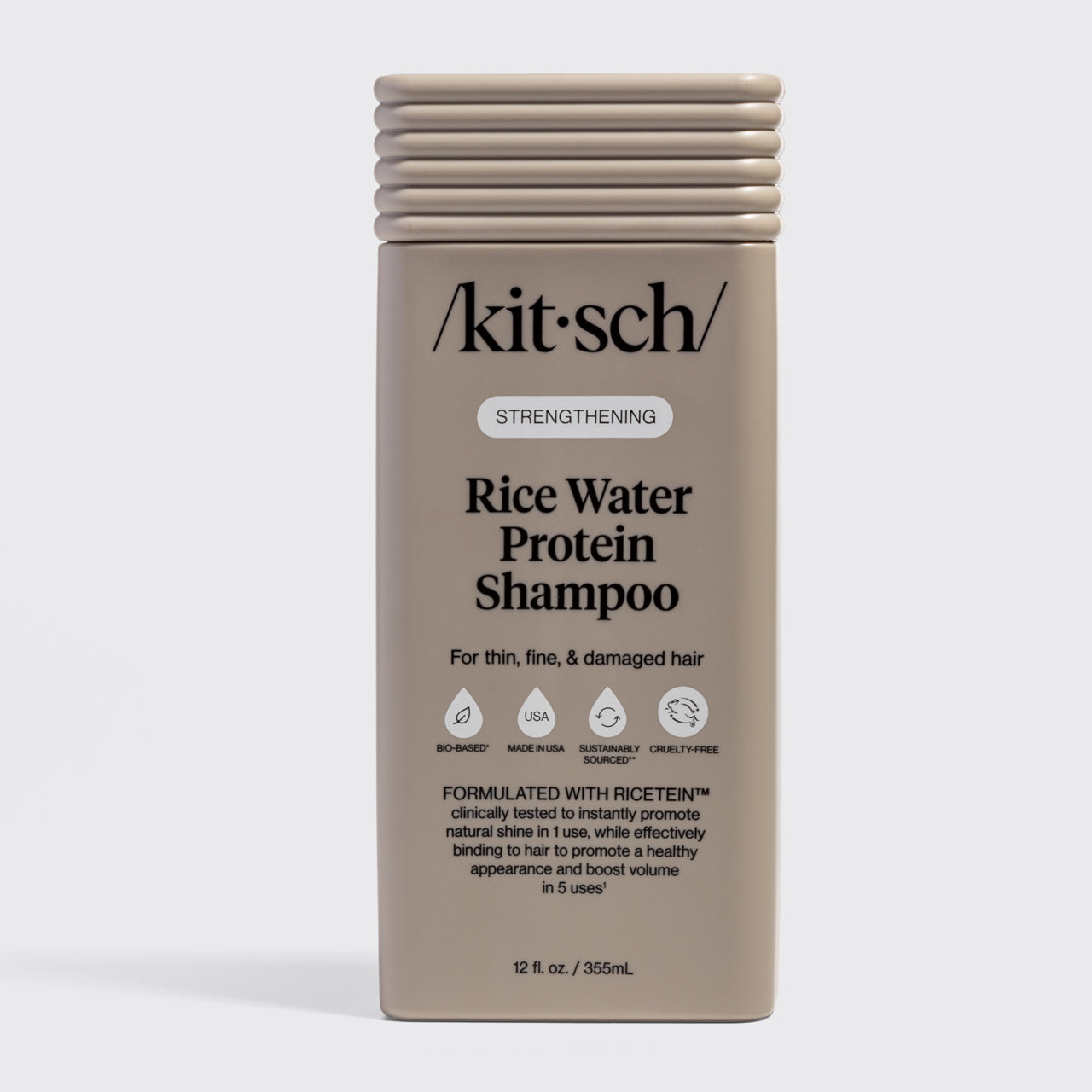 Kit'sch Rice Water Protein Shampoo bottle on a white background