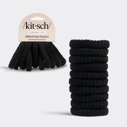 Élastiques à cheveux nervurés couleur Noir
