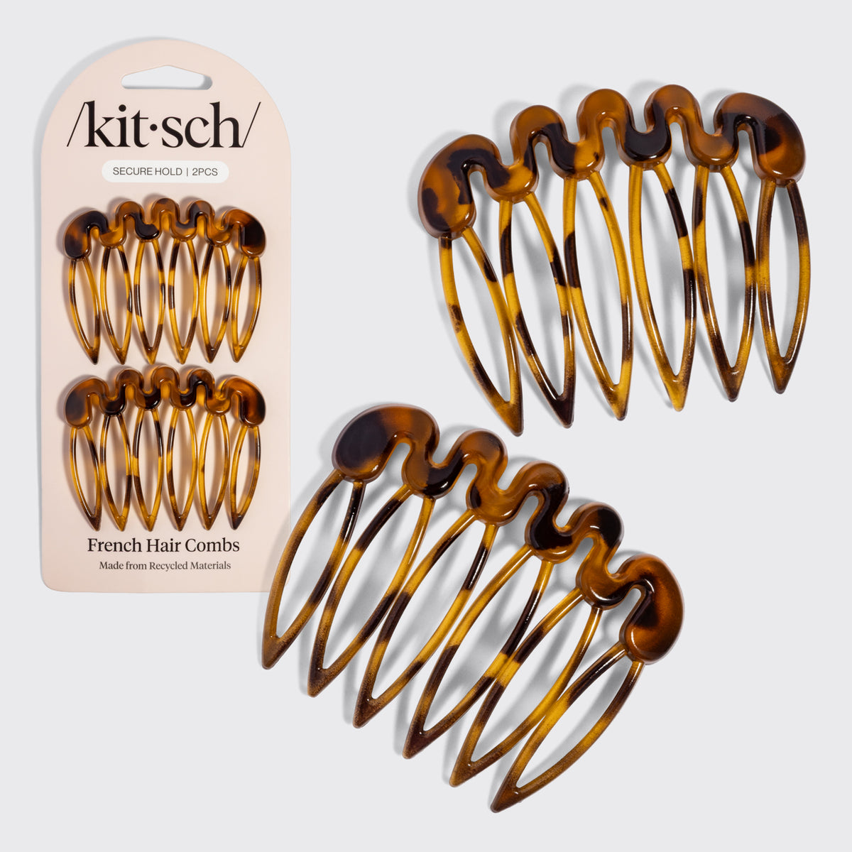 KITSCH Tort French Hair Combs 2pc Set — hero product shot