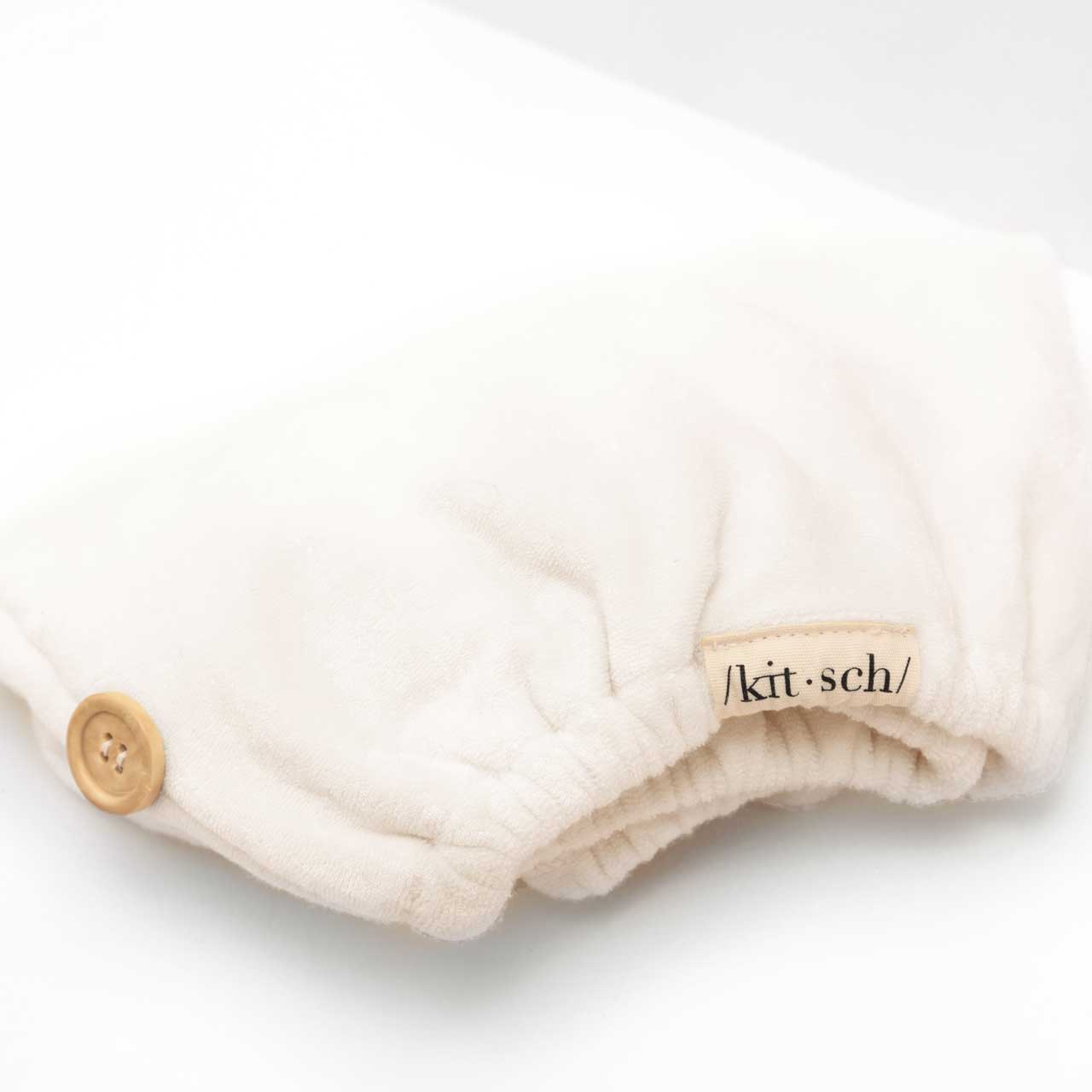 Kitsch Organic Bamboo Hair Towel close-up texture detail