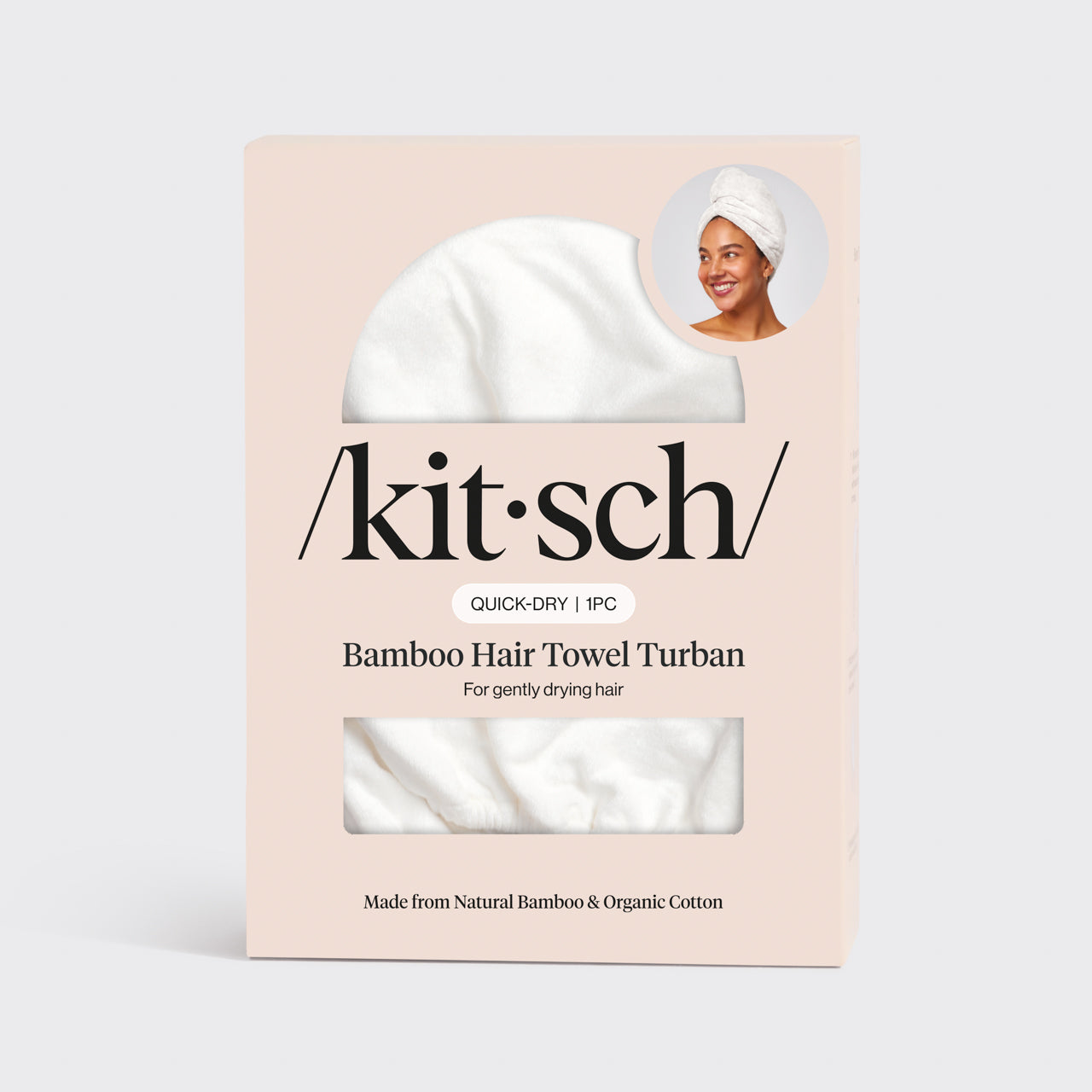 Umweltfreundliches Haarhandtuch - Weiß