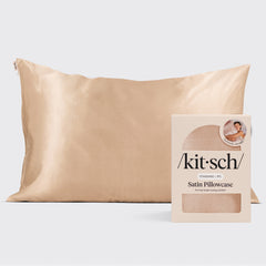 Satin-Kissenbezug – Champagne