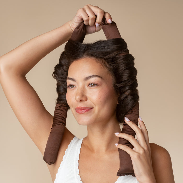 XL Boucleur de cheveux sans chaleur - Chocolat