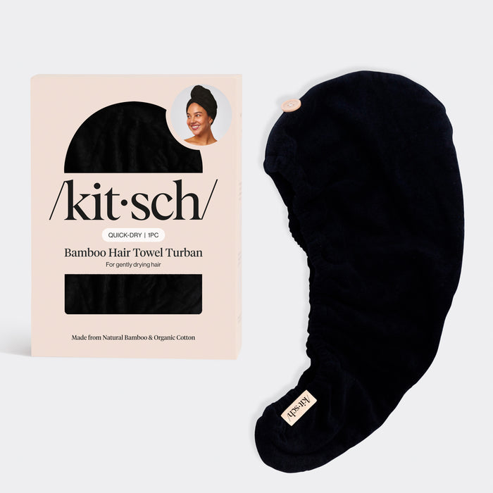Milieuvriendelijke haarhanddoek - Zwart
