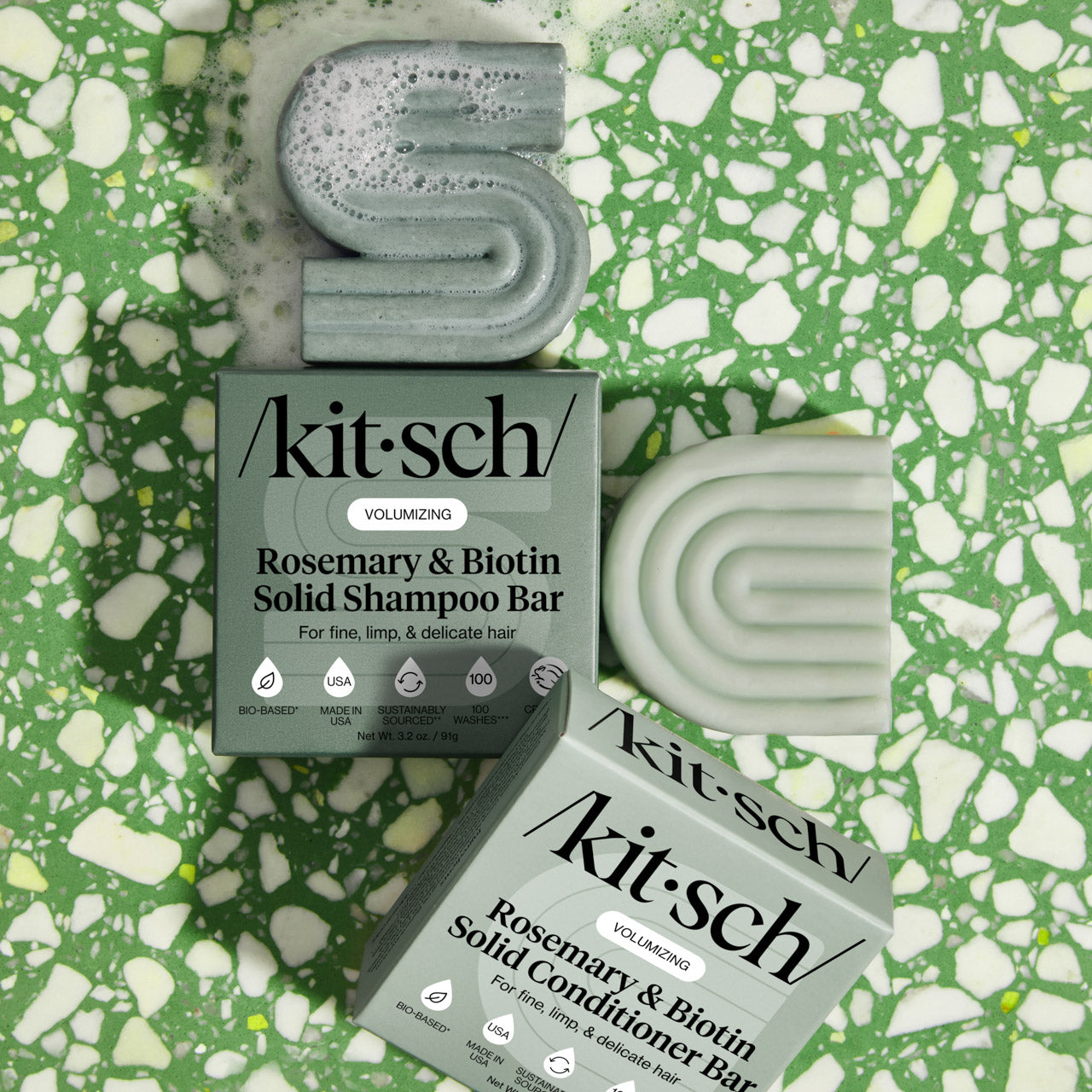 Volumizing Solid Shampoo Rozemarijn & Biotine