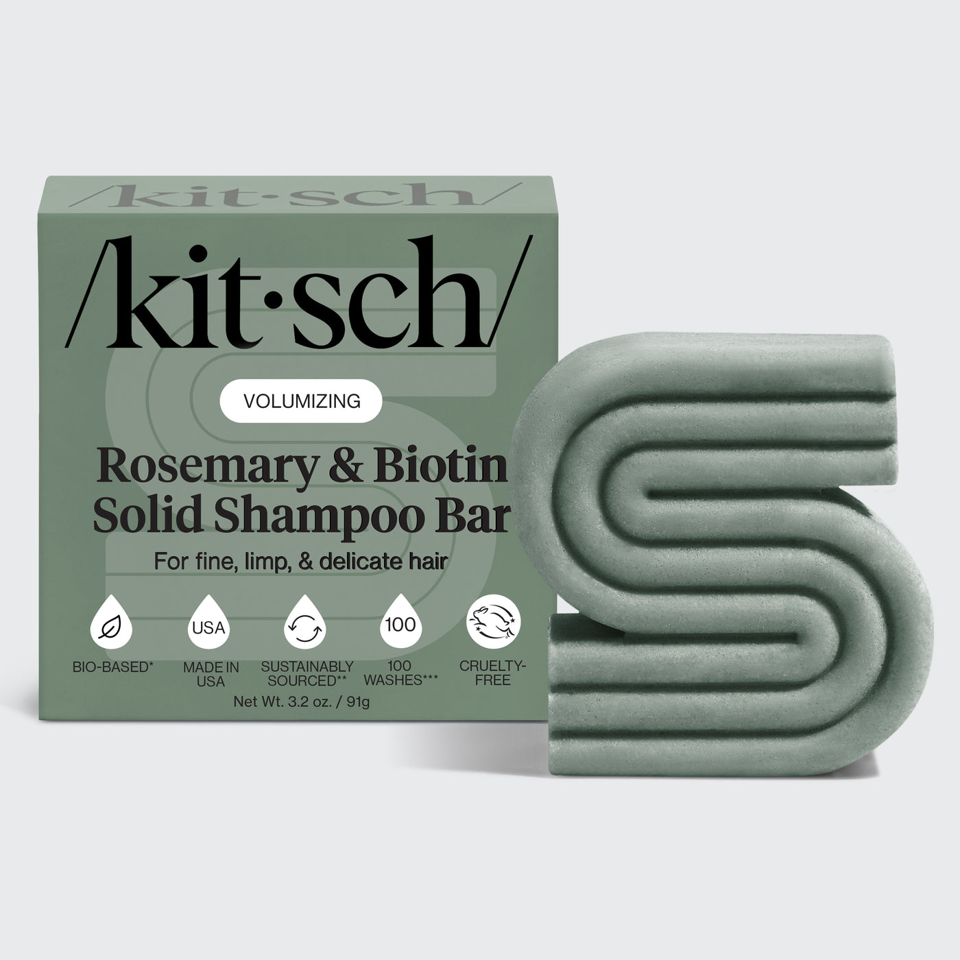 Volumizing Solid Shampoo Rozemarijn & Biotine