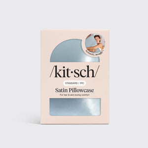 Satijnen kussensloop - Haze Blue