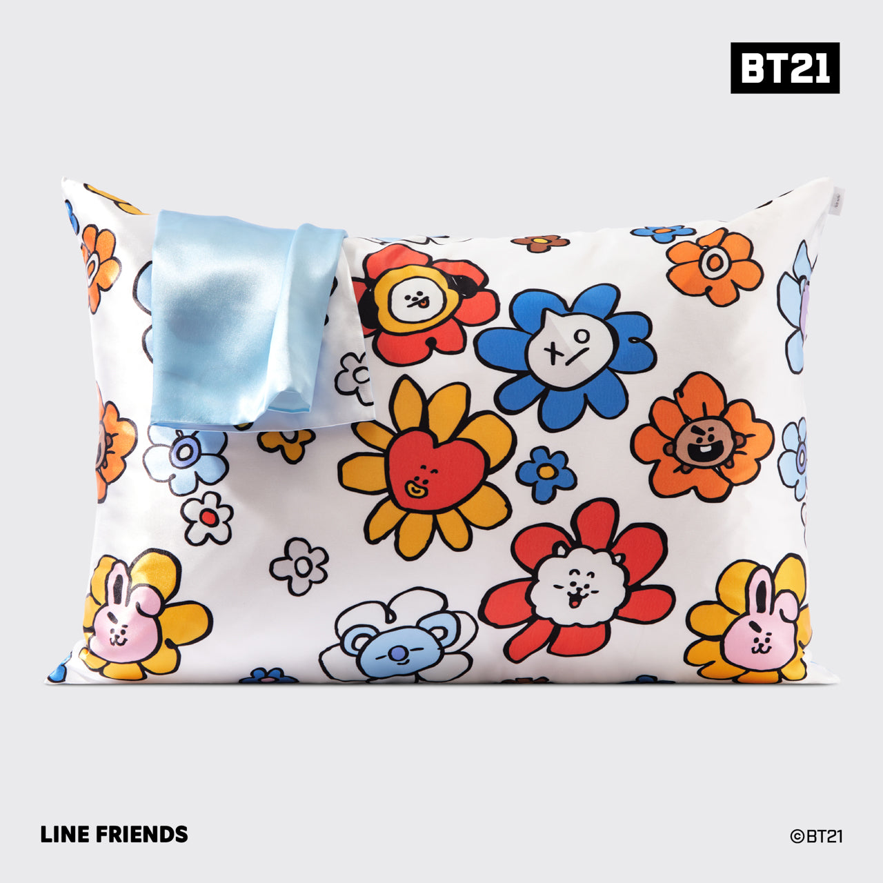 Kitsch x BT21 Taie d'oreiller en satin KOYA