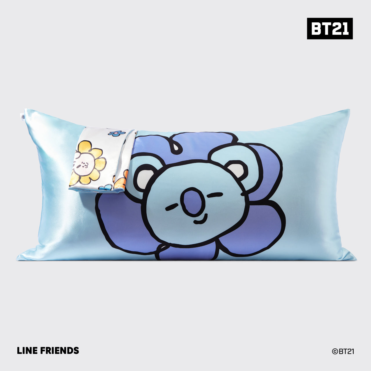 키치 x BT21 새틴 베개 커버 - KOYA - 킹