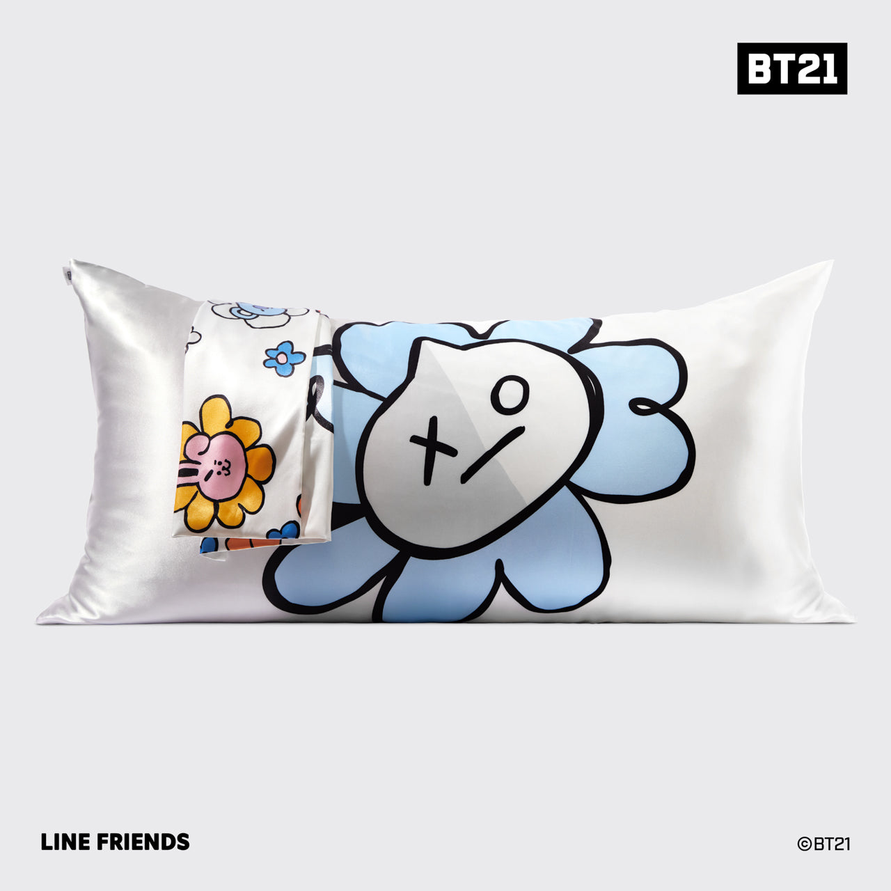 Kitsch x BT21 Funda de almohada de satén VAN - King