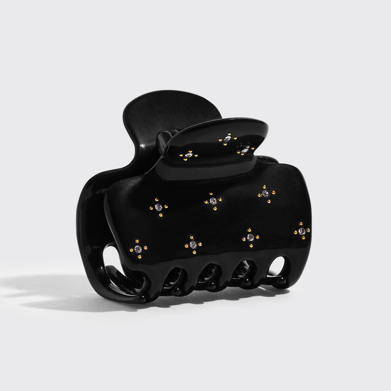 Wolken-Haarclip mit Strass - Schwarz