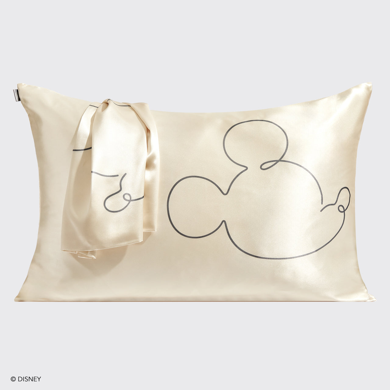 Kitsch x Mickey and Minnie Satin Pillowcase in Mr. Mouse