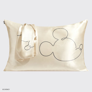 Kitsch x Mickey and Minnie Satin Pillowcase in Mr. Mouse