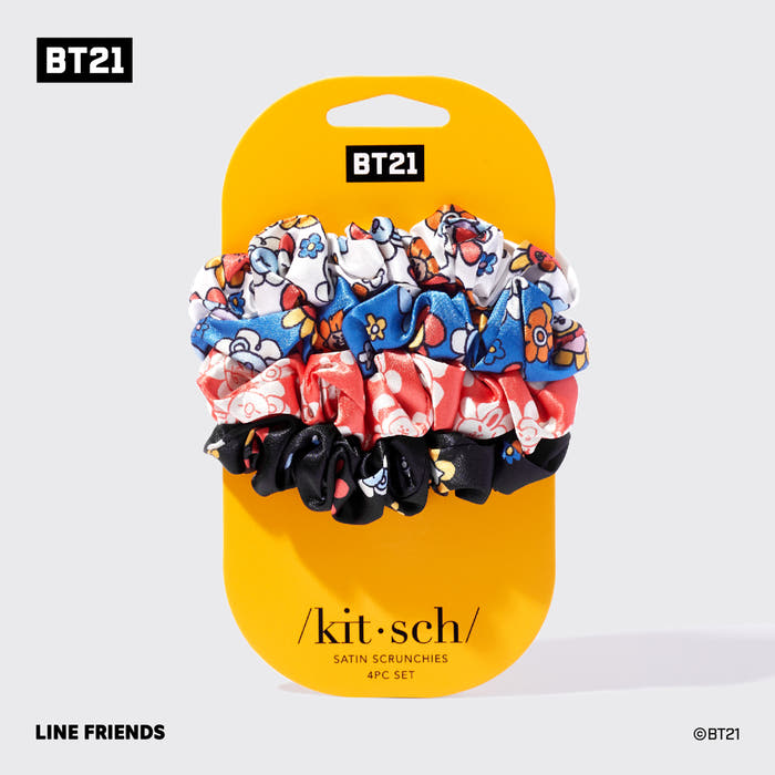 Kitsch x BT21 Set de 4 gomas de satén para dormir