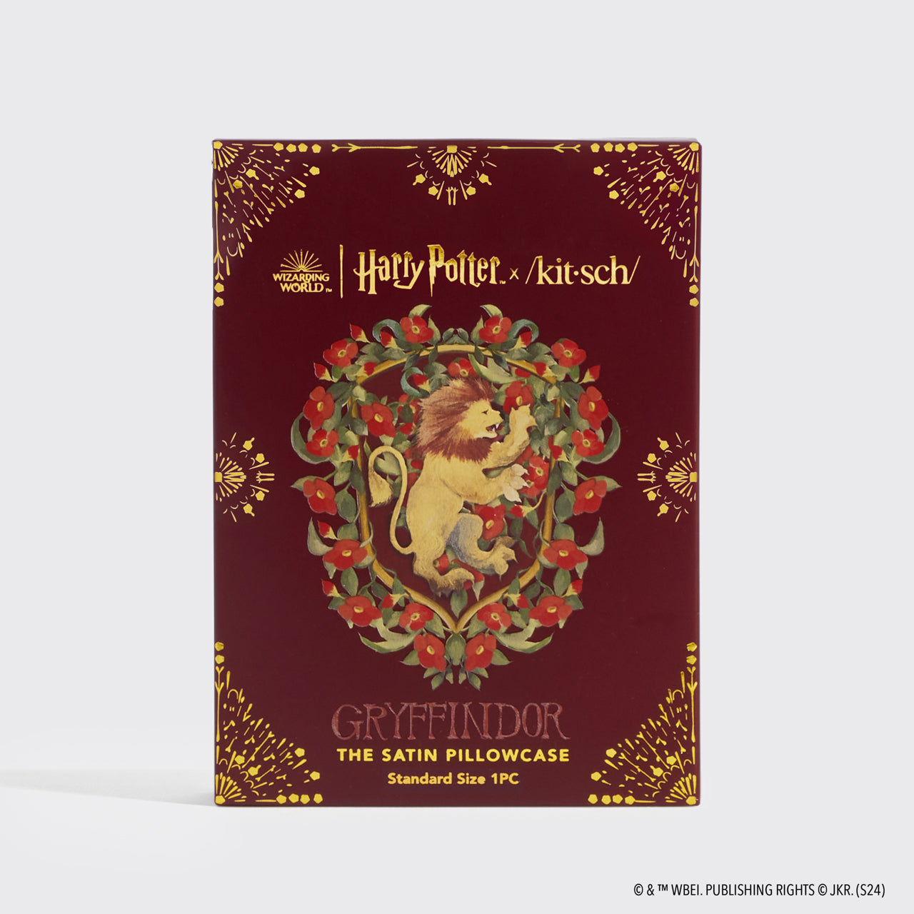 Kitsch x Harry Potter Satin-Kissenbezug Gryffindor