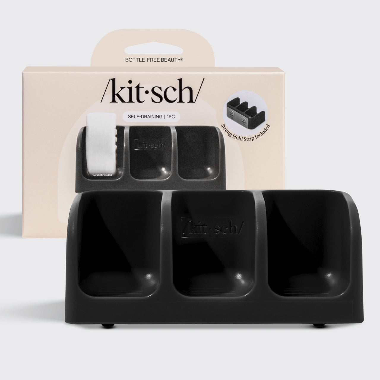 自動水切りソープディッシュ - ブラック