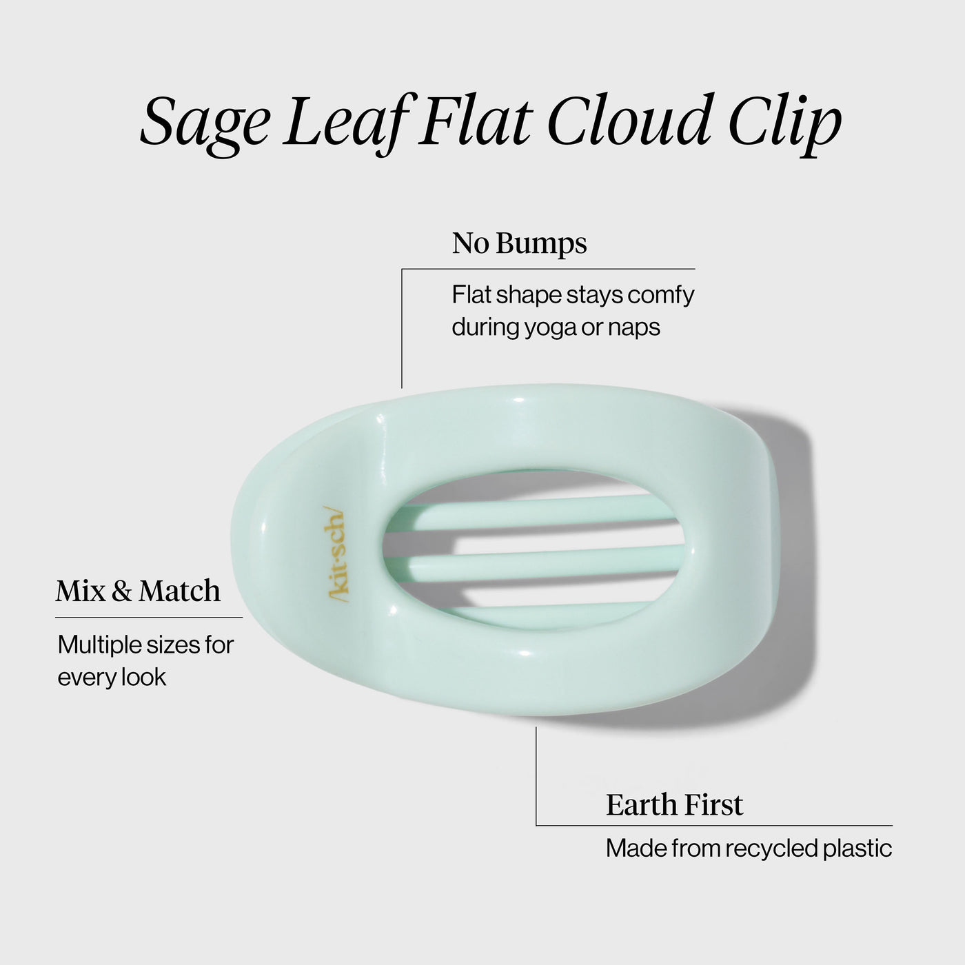 Clip nuage plat - Feuille de sauge | Petit