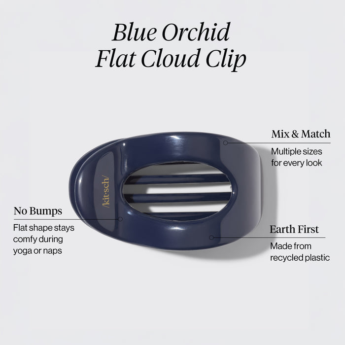 Grand clip nuage plat - Orchidée bleue