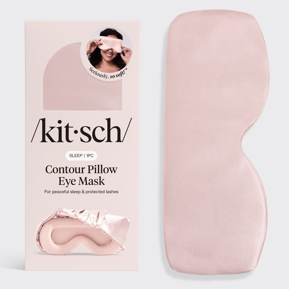 Konturiertes Kissen-Schlafmaske in Blush