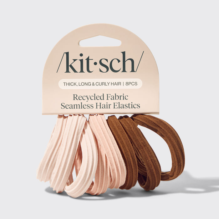 Elastiques pour cheveux sans couture - 8 pièces - Bois de rose