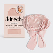 Bonnet oversize en satin - Blush