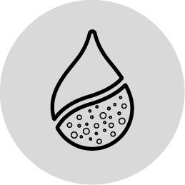 GLDA droplet with bubbles