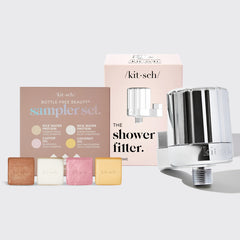 Douchefilter + Shampoo & Conditioner 4-delige set - Chroom